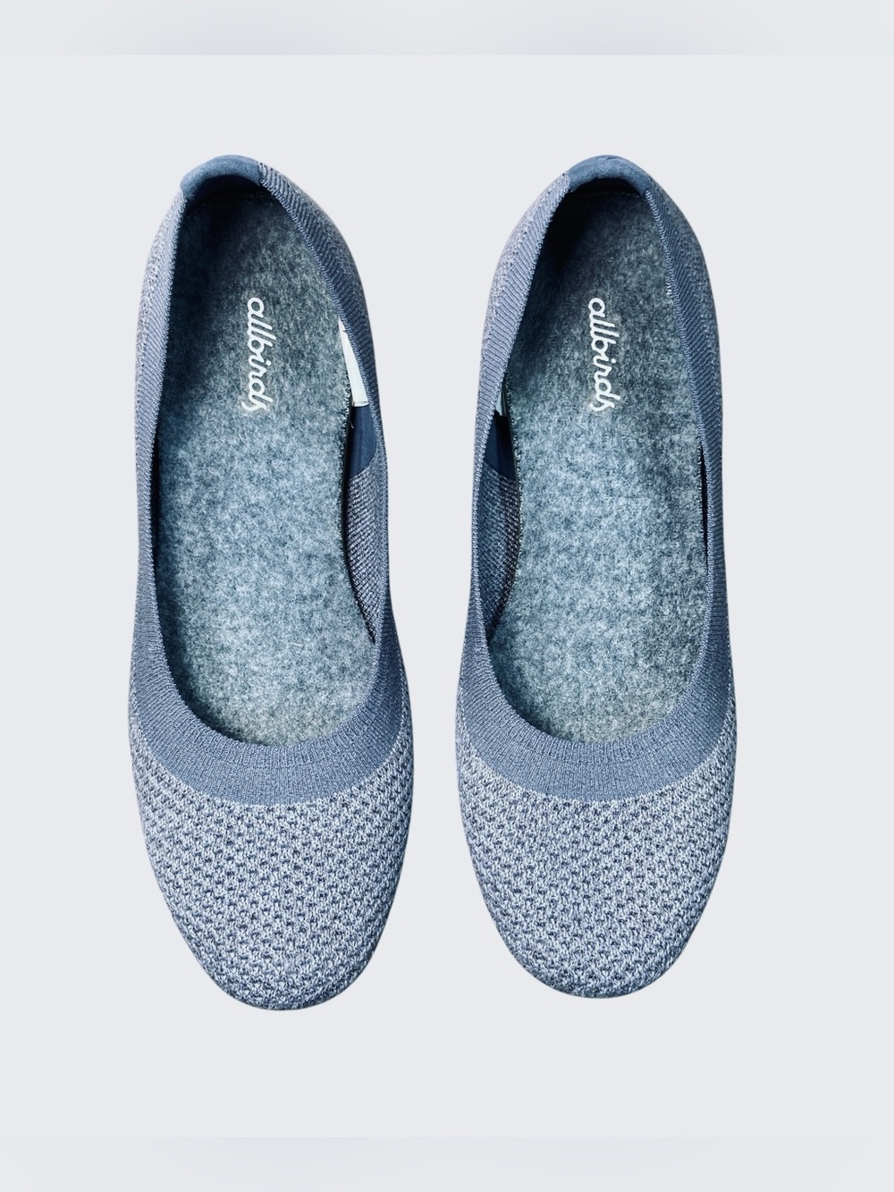 Allbirds Tree Breezers Flats Women’s 7.5 Grey Knit Washable Ballet Shoes